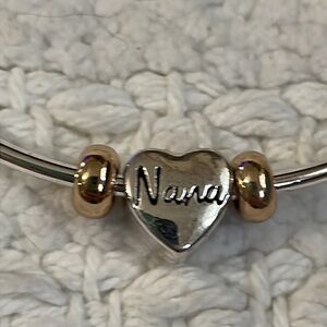 Dainty gold and silver nana bracelet